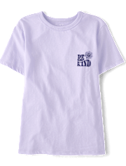 Girls Kindness Club Puff Print Front And Back Oversized Graphic Tee