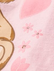 Baby And Toddler Girls Valentine's Day Teddy Bear Hearts Graphic Tee