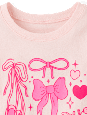 Baby And Toddler Girls Bows Graphic Tee