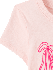 Baby And Toddler Girls Bows Graphic Tee