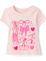 Baby And Toddler Girls Bows Graphic Tee