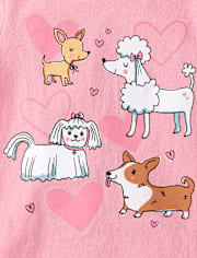 Baby And Toddler Girls Dog Friends Graphic Tee