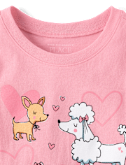 Baby And Toddler Girls Dog Friends Graphic Tee