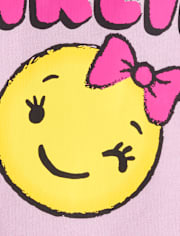 Baby And Toddler Girls Sassy Girlie Emoji Graphic Tee