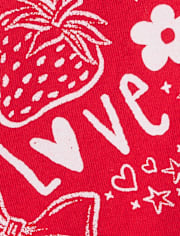 Baby And Toddler Girls Valentine's Day Sweet Doodles Graphic Tee