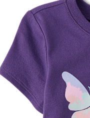 T-shirt graphique papillon pour bébés et petites filles