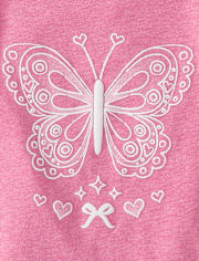 Baby And Toddler Girls Butterfly Graphic Tee