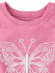 Baby And Toddler Girls Butterfly Graphic Tee