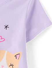 Baby And Toddler Girls Cat Friends Graphic Tee