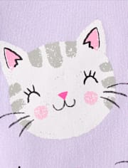 Baby And Toddler Girls Cat Friends Graphic Tee