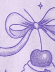 Baby And Toddler Girls Cupcake Bow Graphic Tee