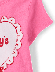 Baby And Toddler Girls Valentine's Dat Daddy's Girl Heart Graphic Tee