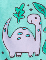 T-shirt graphique à motifs de dinosaures pour bébés et petites filles