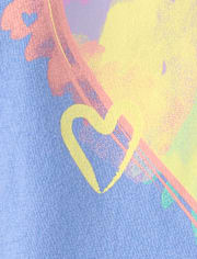 Baby And Toddler Girls Sweet Heart Art Graphic Tee
