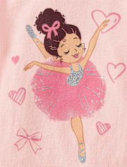 Baby And Toddler Girls Ballerina Graphic Tee