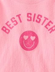 Baby And Toddler Girls Best Sister Graphic Tee