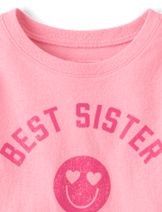 Baby And Toddler Girls Best Sister Graphic Tee