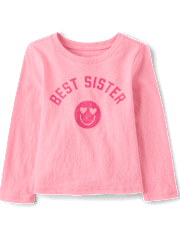 Baby And Toddler Girls Best Sister Graphic Tee