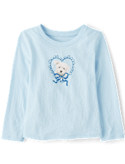 Baby And Toddler Girls Dog Heart Graphic Tee