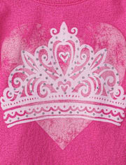 Baby And Toddler Girls Princess Crown Graphic Tee
