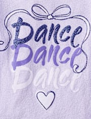 Baby And Toddler Girls Dance Glitter Graphic Tee