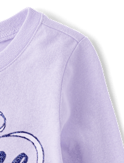 Baby And Toddler Girls Dance Glitter Graphic Tee