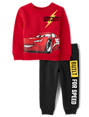 Baby And Toddler Boys Cars Lightning McQueen 2-Piece Outfit Set
