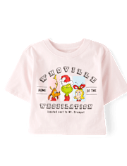 Girls Dr. Seuss The Grinch™ Whoville Whobilation Christmas Oversized Graphic Tee