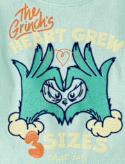 Girls Dr. Seuss The Grinch™ Heart Christmas Oversized Graphic Tee
