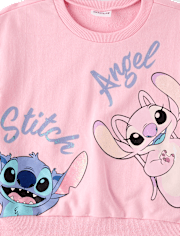 Toddler Girls Stitch And Angel 2-Piece Outfit Set