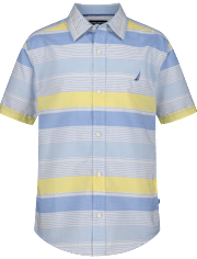 Boys Nautica® Colorblock Striped Button Up Shirt