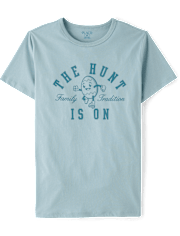 Mens Matching Family Easter The Hunt Is On Graphic Tee