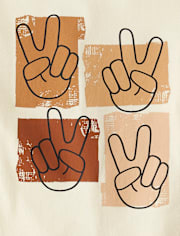 Boys Peace Sign Graphic Tee
