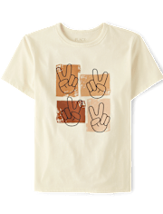 Boys Peace Sign Graphic Tee