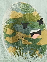 T-shirt graphique humoristique sur les œufs de Pâques pour garçons