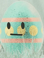 T-shirt graphique humoristique sur les œufs de Pâques pour garçons