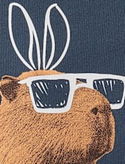 Boys Easter Capybara Graphic Tee