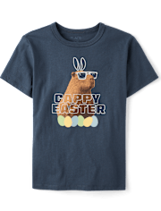 Boys Easter Capybara Graphic Tee