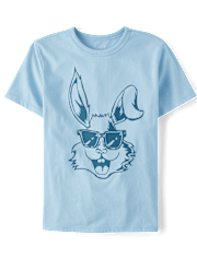 Boys Easter Bunny Sunglasses Graphic Tee