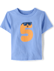 Baby And Toddler Boys 5 Birthday Graphic Tee