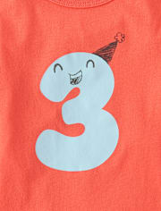 Baby And Toddler Boys 3 Birthday Graphic Tee