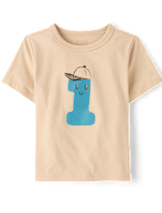 Baby And Toddler Boys 1 Birthday Graphic Tee