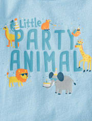 Baby And Toddler Boys Birthday Party Animal Graphic Tee