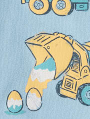 Baby And Toddler Boys Easter Construction Vehicle Graphic Tee