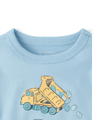 Baby And Toddler Boys Easter Construction Vehicle Graphic Tee