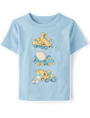 Baby And Toddler Boys Easter Construction Vehicle Graphic Tee