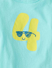 Baby And Toddler Boys 4 Birthday Graphic Tee