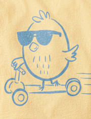 Baby And Toddler Boys Easter Chick Scooter Graphic Tee