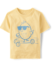 Baby And Toddler Boys Easter Chick Scooter Graphic Tee