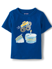 Baby And Toddler Boys Birthday Monster Truck Graphic Tee
